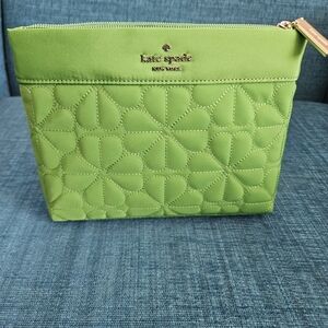Kate Spade Lime Quilted Cosmetic Bag